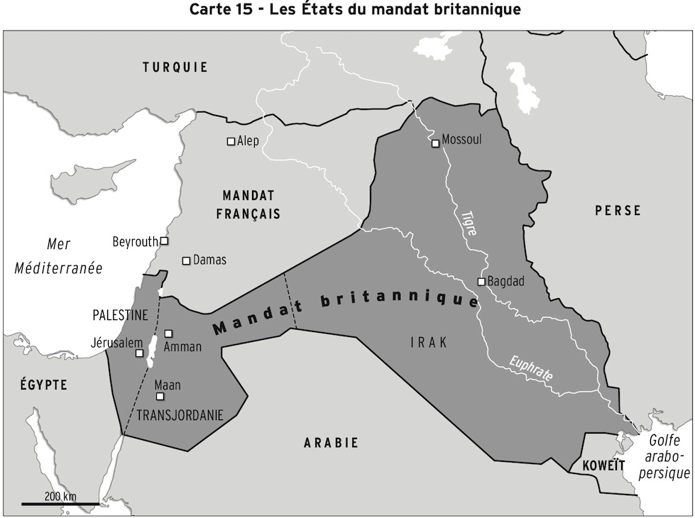 Les États du mandat britannique